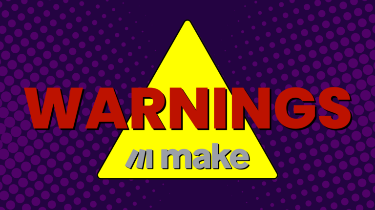 Make.com Warning in Scenario Run
