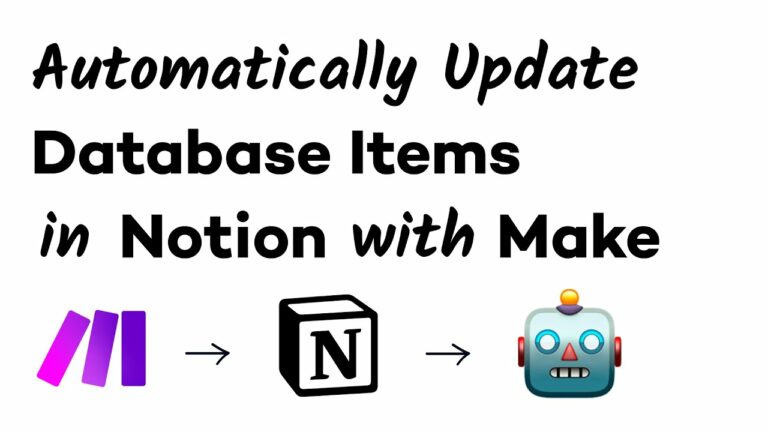 Update Notion with Make (Integromat)
